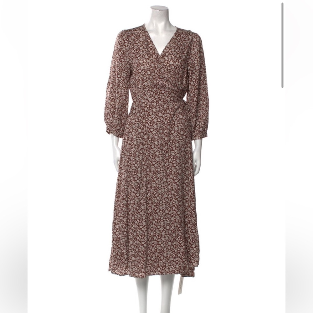 Floral Midi Dress in Brown from Reformation